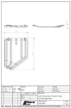 Horntools Unterfahrschutz Suzuki Jimny FJ Verteilergetriebe, Alu